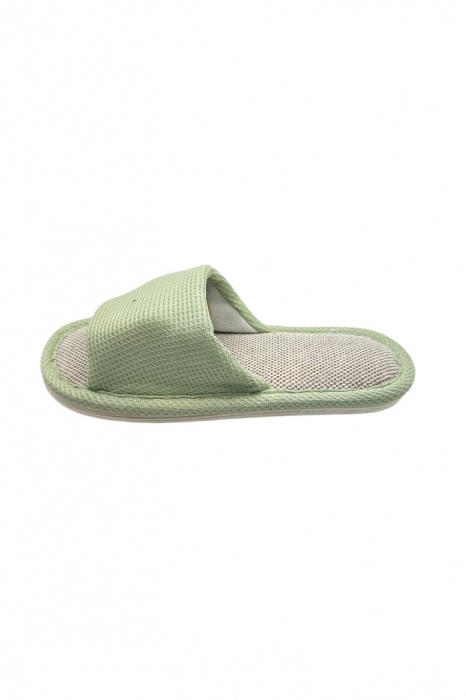 Papuci de casa pentru femei, Tecos®, verde cu model elegant, confortabili, talpa respirabila , marime 36-37, 23 centimetri [5]