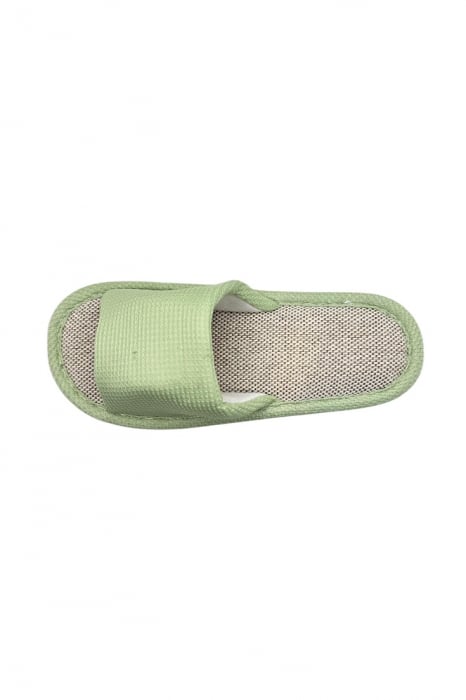 Papuci de casa pentru femei, Tecos®, verde cu model elegant, confortabili, talpa respirabila , marime 36-37, 23 centimetri [6]