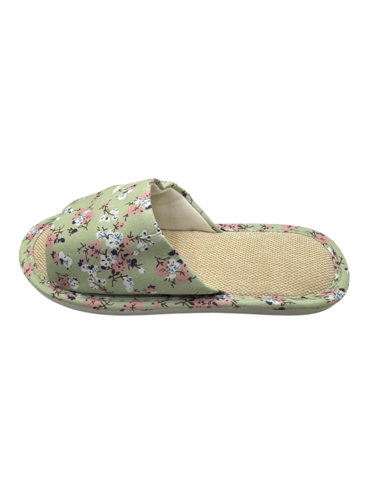 Papuci de casă pentru femei Tecos® verzi cu model floral și talpă respirabilă – mărimi 36-41 [2]