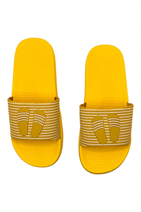 Papuci de piscina sau plaja pentru adulti cu imprimeu slapi, gri, marime 40, 25 centimetri [29]