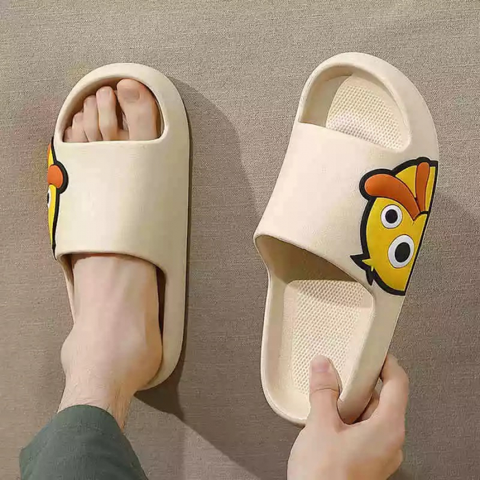 Papuci de plaja, alb cu imprimeu rățușca, mărimea 36-37, 24 centimetri [2]