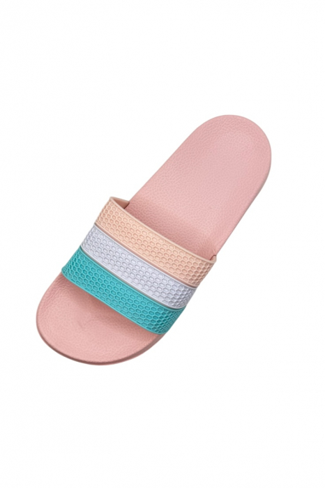 Papuci damă vară pastel – barete late colorate – model casual [4]