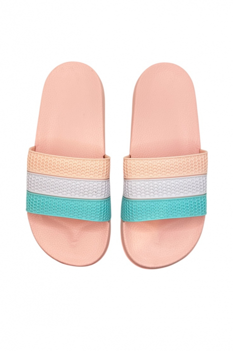 Papuci damă vară pastel – barete late colorate – model casual [6]