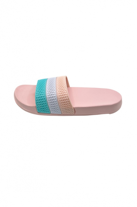 Papuci damă vară pastel – barete late colorate – model casual [2]
