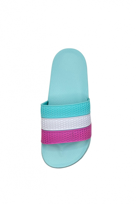 Papuci damă vară pastel – barete late colorate – model casual [3]