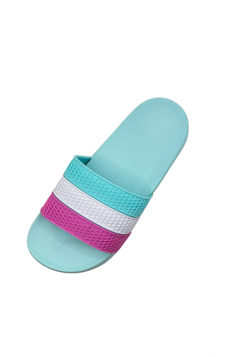 Papuci damă vară pastel – barete late colorate – model casual [6]