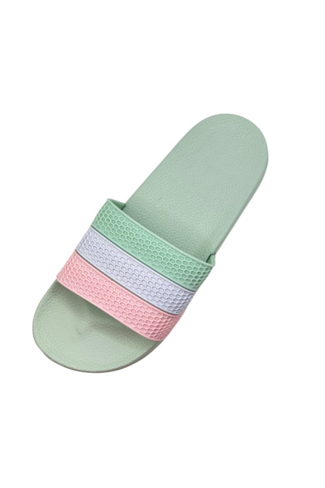 Papuci damă vară pastel – barete late colorate – model casual [3]