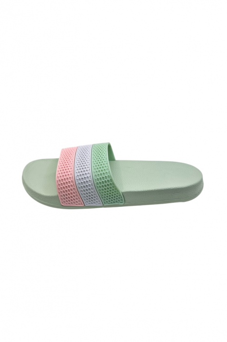Papuci damă vară pastel – barete late colorate – model casual [2]