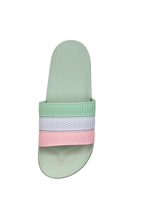 Papuci damă vară pastel – barete late colorate – model casual [5]