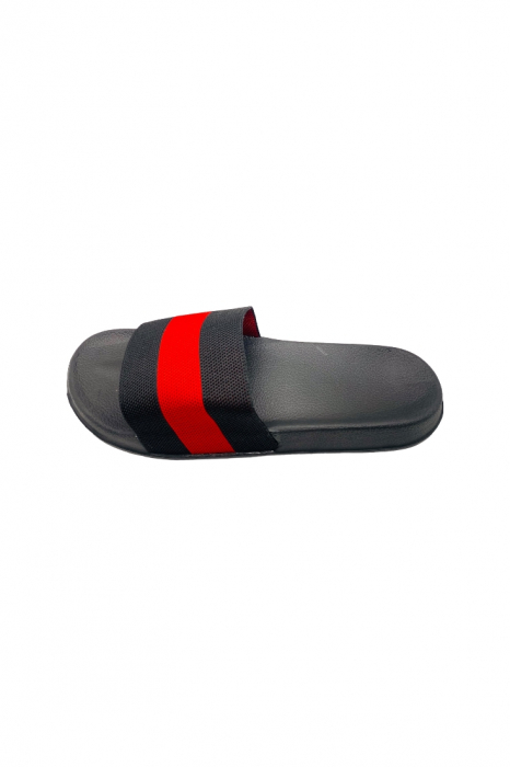 Papuci de plaja sau piscina pentru bărbați, negri, marimea 40, 26.5 centimetri, bareta tip textil [2]