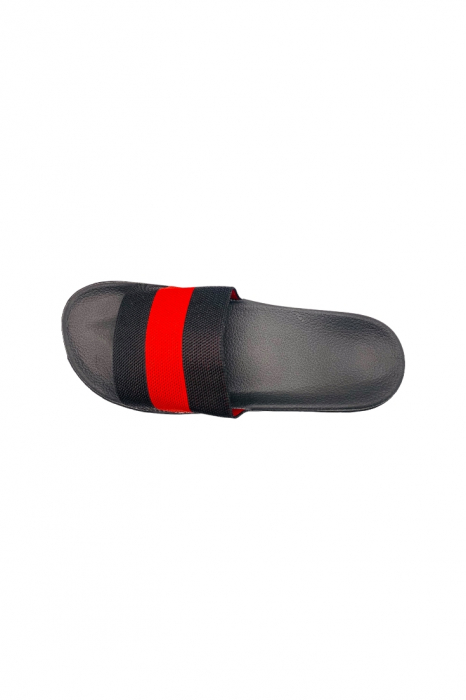 Papuci de plaja sau piscina pentru bărbați, negri, marimea 40, 26.5 centimetri, bareta tip textil [3]