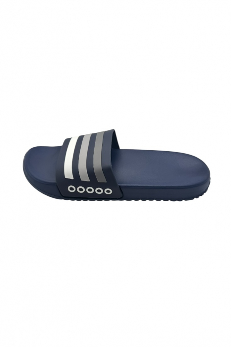 Papuci de plaja sau piscina pentru barbati, Tecos®, albastru cu dungi, marimea 45, 27.5 centimetri,usori, confortabili, cu design modern [2]