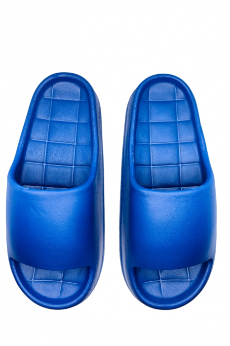 Papuci de plaja sau piscina pentru bărbați, TECOS, albastru, marime 40-41, 25 centimetri, talpa comoda [6]