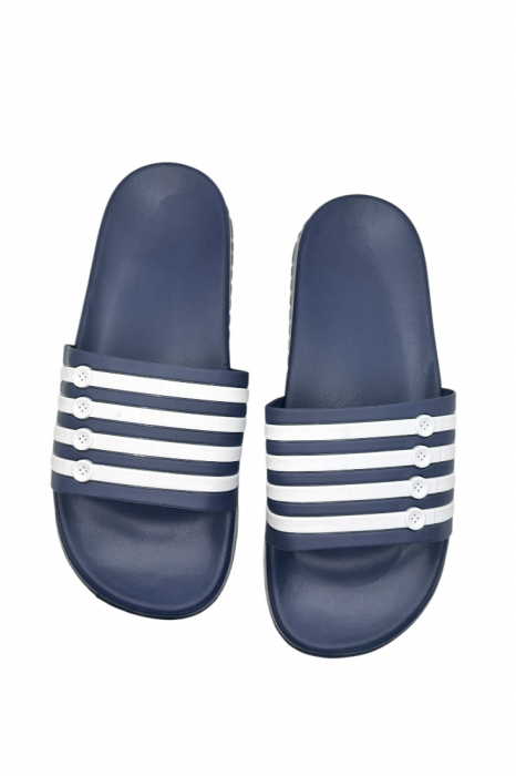 Papuci de plaja sau piscina pentru barbati, Tecos®, albastru, marimea 40, 25 centimetri,usori, confortabili, cu design modern [3]