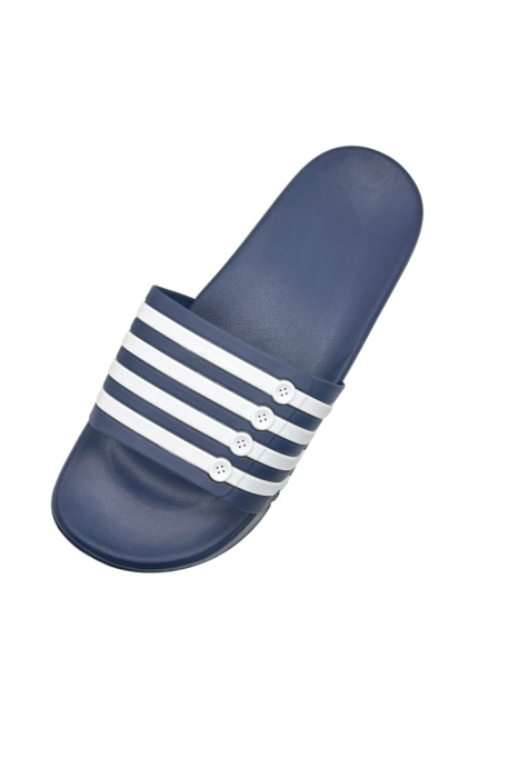 Papuci de plaja sau piscina pentru barbati, Tecos®, albastru, marimea 40, 25 centimetri,usori, confortabili, cu design modern [4]