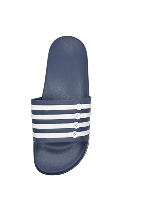 Papuci de plaja sau piscina pentru barbati, Tecos®, albastru, marimea 40, 25 centimetri,usori, confortabili, cu design modern [6]