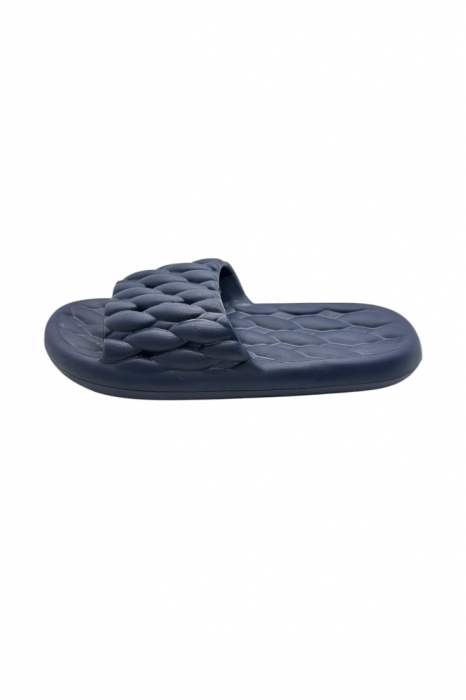 Papuci de plaja sau piscina pentru barbati, Tecos®, albastru, marimea 40-41, 26 centimetri, usori, confortabili, aspect impletit [2]