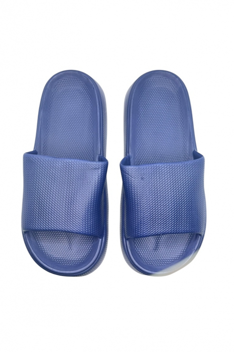 Papuci de plaja sau piscina pentru barbati, Tecos®, albastru, marimea 40-41, 27 centimetri, usori, confortabili, model modern [6]