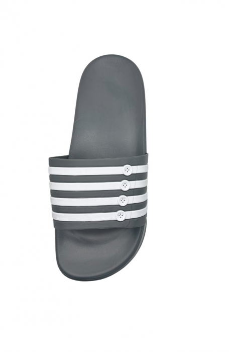 Papuci de plaja sau piscina pentru barbati, Tecos®, gri, marimea 40, 25 centimetri,usori, confortabili, cu design modern [4]