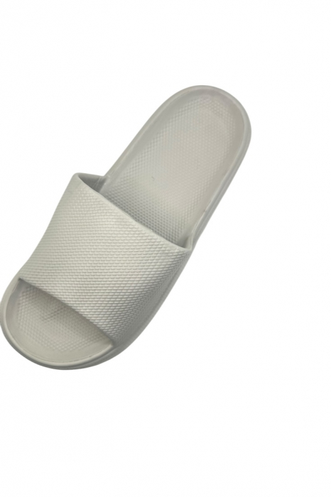 Papuci de plaja sau piscina pentru barbati, Tecos®, gri, marimea 40-41, 27 centimetri, usori, confortabili, model modern [5]