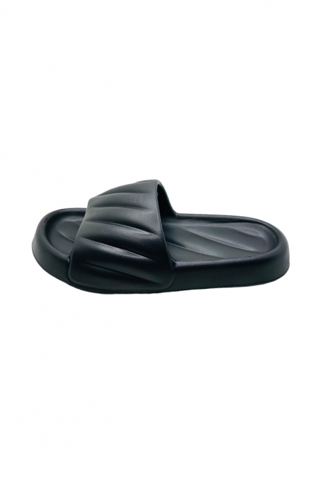 Papuci de plaja sau piscina pentru barbati, Tecos®, negri, marimea 40-41, 25.5 centimetri, foarte usori si confortabili [2]