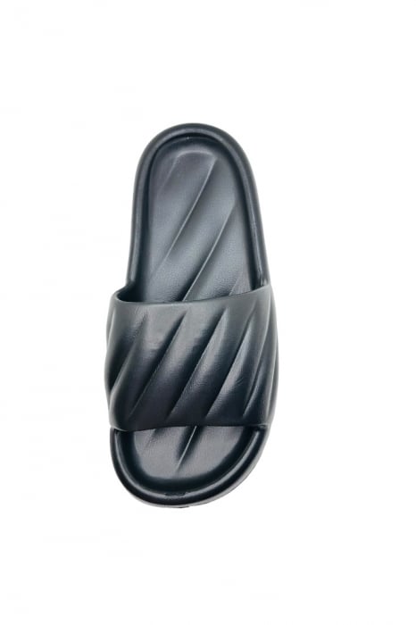 Papuci de plaja sau piscina pentru barbati, Tecos®, negri, marimea 40-41, 25.5 centimetri, foarte usori si confortabili [5]