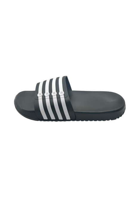 Papuci de plaja sau piscina pentru barbati, Tecos®, negru, marimea 40, 25 centimetri,usori, confortabili, cu design modern [2]