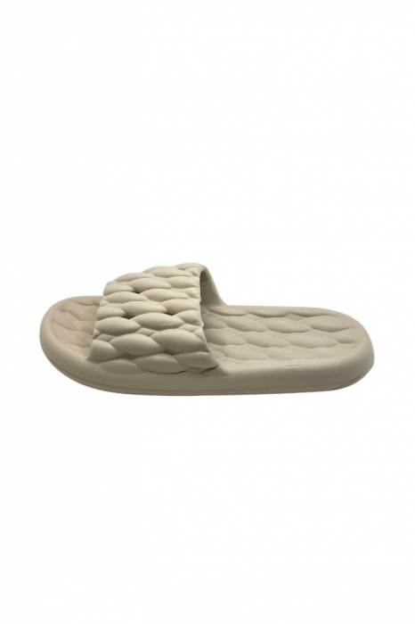 Papuci de plaja sau piscina pentru barbati, Tecos®, maro, marimea 40-41, 26 centimetri, usori, confortabili, aspect impletit [2]