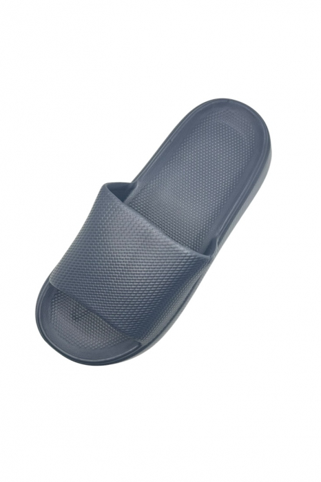 Papuci de plaja sau piscina pentru barbati, Tecos®, negru, marimea 40-41, 27 centimetri, usori, confortabili, model modern [4]