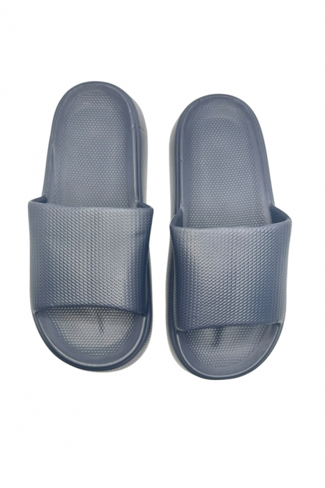 Papuci de plaja sau piscina pentru barbati, Tecos®, negru, marimea 40-41, 27 centimetri, usori, confortabili, model modern [6]