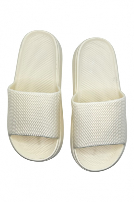 Papuci de plaja sau piscina pentru dama de tip Cloud Slides, Tecos®, marime 36-37, ultra usori, alb, 23.5 centimetri [5]