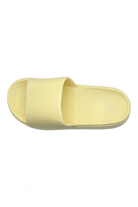 Papuci de plaja sau piscina pentru dama de tip Cloud Slides, Tecos®, marime 38-39, ultra usori, galben, 24.5 centimetri [4]