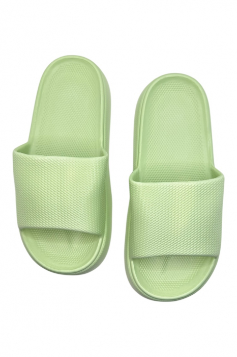 Papuci de plaja sau piscina pentru dama de tip Cloud Slides, Tecos®, marime 36-37, ultra usori, verde, 23.5 centimetri [5]