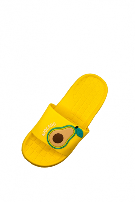 Papuci de plaja sau piscina pentru dama, imprimeu cu avocado, galben, mărimea 36, 23 centimetri [5]