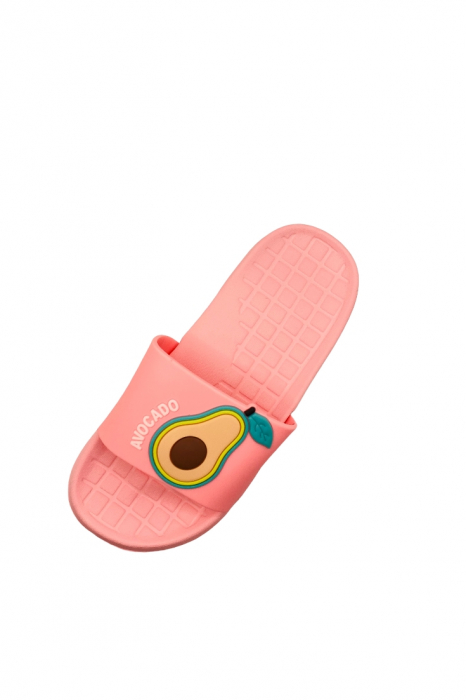 Papuci de plaja sau piscina pentru dama, imprimeu cu avocado, roz, mărimea 40, 25 centimetri [4]