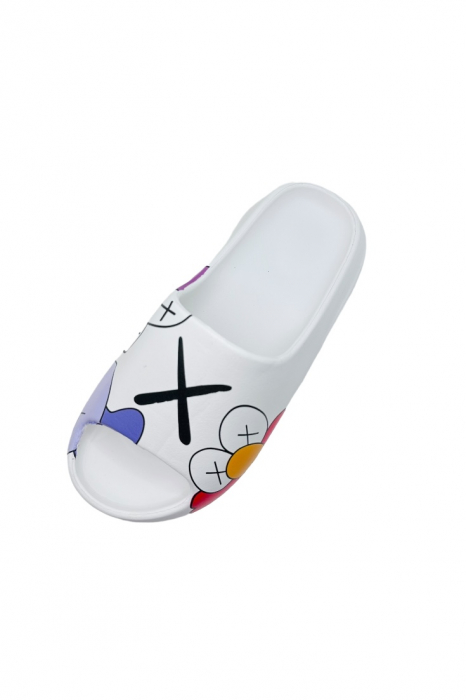 Papuci de plaja sau piscina pentru dama, Tecos®, marime 40-41, alb, 25.5 centimetri, foarte usori, design modern, confortabili [3]