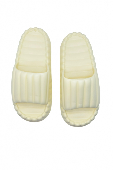 Papuci de plaja sau piscina pentru dama, Tecos, marime 36-37, galben, 23.5 centimetri, ultra moi si usori, design modern, confortabili [5]