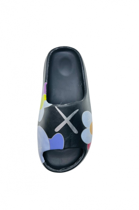 Papuci de plaja sau piscina pentru dama, Tecos®, marime 36-37, negri, 23.5 centimetri, foarte usori, design modern, confortabili [4]