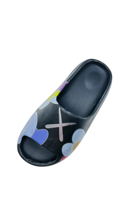 Papuci de plaja sau piscina pentru dama, Tecos®, marime 36-37, negri, 23.5 centimetri, foarte usori, design modern, confortabili [5]