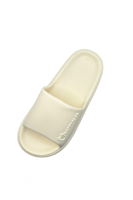 Papuci de plaja sau piscina pentru dama, Tecos, marime 36-37, ultra usori, imprimeu ursulet, alb, 23.5 centimetri [3]