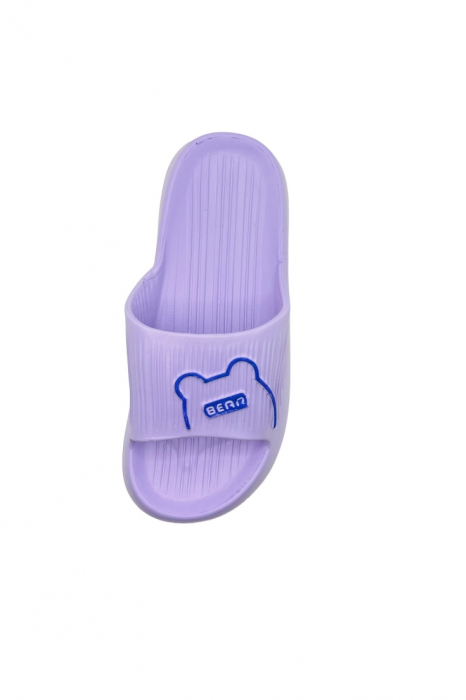 Papuci de plaja sau piscina pentru dama, Tecos, marime 36-37, ultra usori, imprimeu ursulet, mov, 23 centimetri [4]