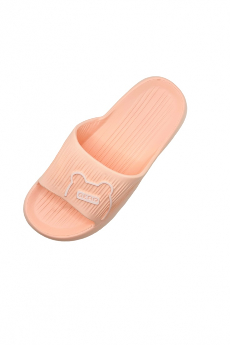 Papuci de plaja sau piscina pentru dama, Tecos, marime 36-37, ultra usori, imprimeu ursulet, roz, 23 centimetri [6]