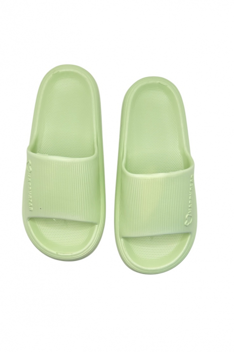 Papuci de plaja sau piscina pentru dama, Tecos, marime 36-37, ultra usori, imprimeu ursulet, verde, 23.5 centimetri [3]