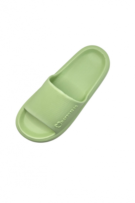 Papuci de plaja sau piscina pentru dama, Tecos, marime 36-37, ultra usori, imprimeu ursulet, verde, 23.5 centimetri [5]