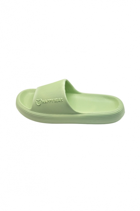 Papuci de plaja sau piscina pentru dama, Tecos, marime 36-37, ultra usori, imprimeu ursulet, verde, 23.5 centimetri [2]