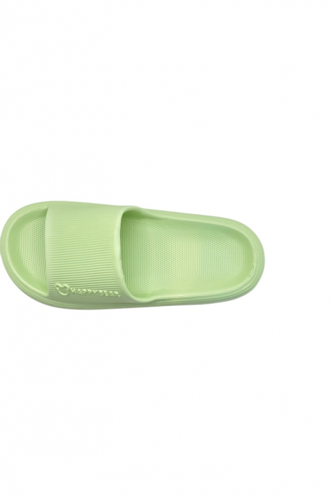 Papuci de plaja sau piscina pentru dama, Tecos, marime 36-37, ultra usori, imprimeu ursulet, verde, 23.5 centimetri [6]