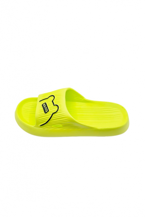 Papuci de plaja sau piscina pentru dama, Tecos, marime 36-37, ultra usori, imprimeu ursulet, verde, 23 centimetri [2]