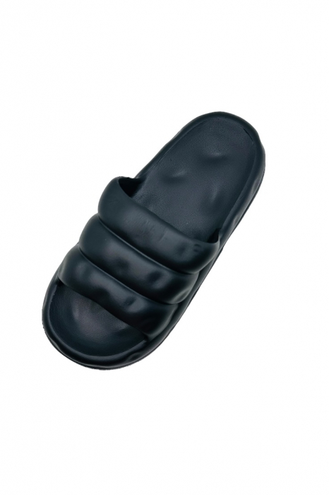 Papuci de plaja sau piscina pentru dama, Tecos, marime 40-41, negru, 25.5 centimetri, ultra moi, usori si confortabili, design modern [3]