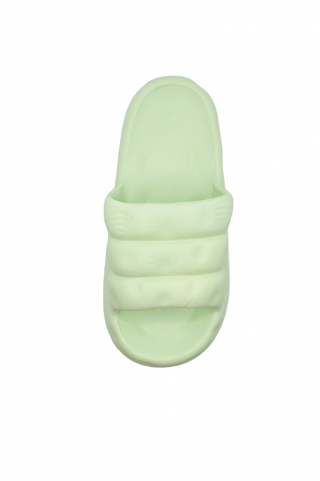 Papuci de plaja sau piscina pentru dama, Tecos, marime 38-39, verde, 24.5 centimetri, ultra moi, usori si confortabili, design modern [4]