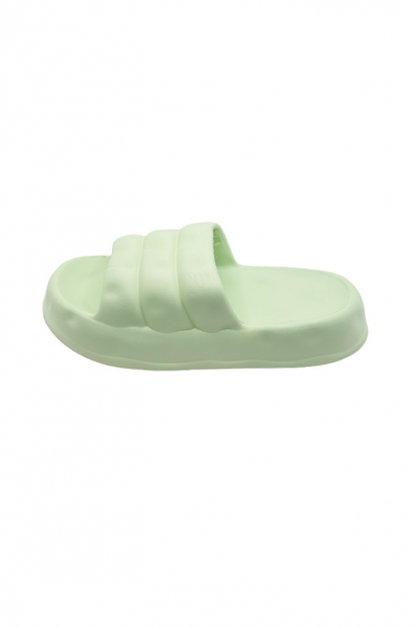 Papuci de plaja sau piscina pentru dama, Tecos, marime 38-39, verde, 24.5 centimetri, ultra moi, usori si confortabili, design modern [2]
